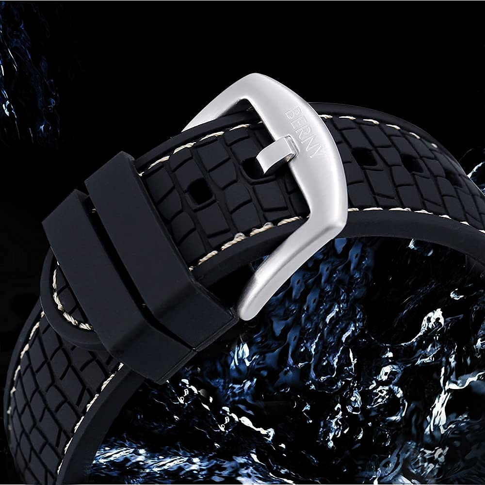 BERNY Herren Automatikuhr Übergroß Superleuchtend Mechanisches Armbanduhr 20ATM Wasserdicht Pilotenuhr Saphirglas Fliegeruhr