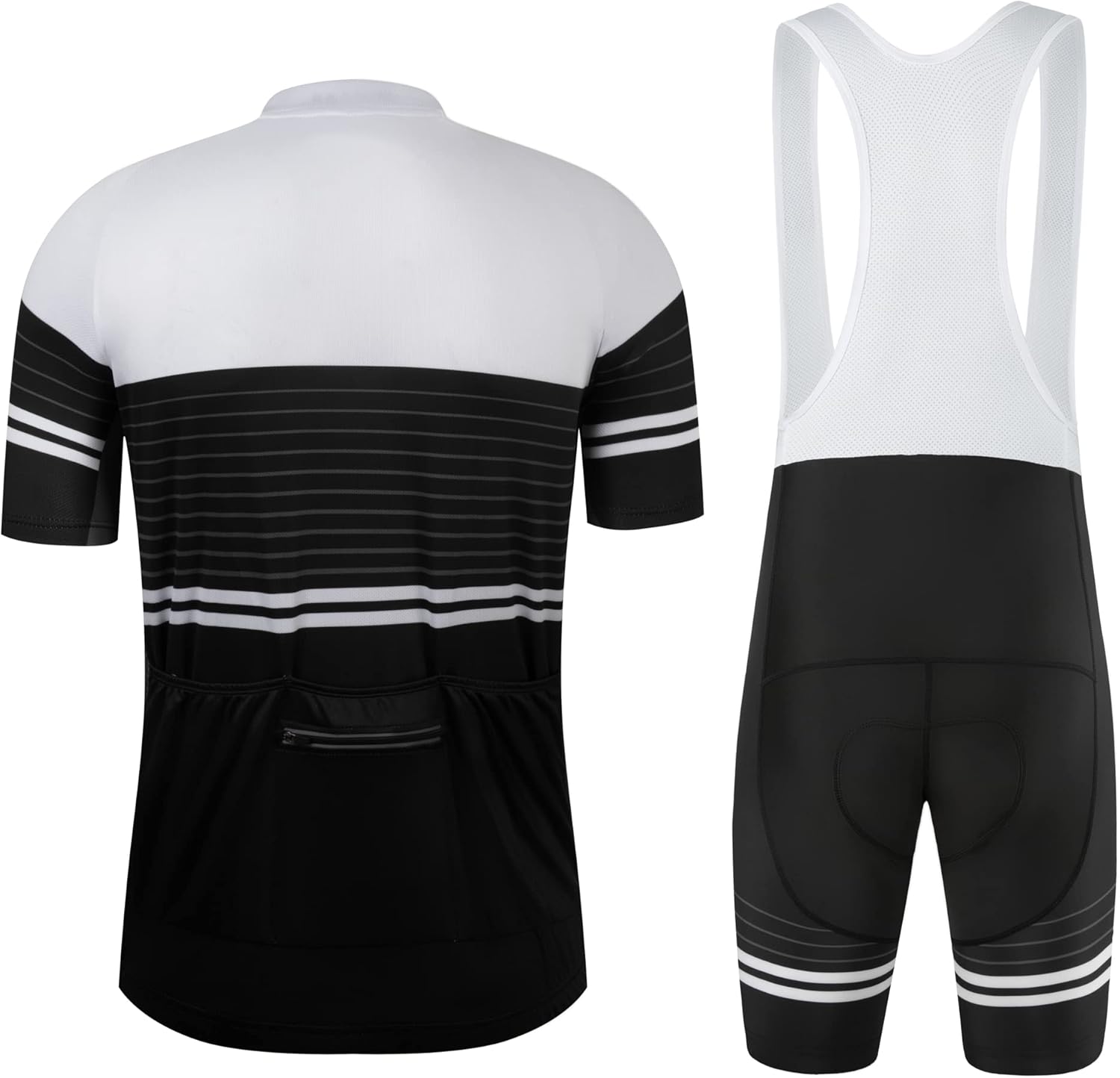 Coconut Ropamo CR Men's Cycling Jersey Set Road Bike Jersey Zipper Pocket Short Sleeves Cycling Kits Bib Shorts 3D Padded