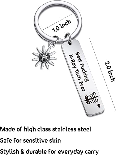 Miniatura 2 de NOTHERS RSZOTW X-Ray Tech Gift Radiología Regalo de ecografista Radiología Tecnología Llavero Radiología Tecnólogo Joyería Radiología Joyería