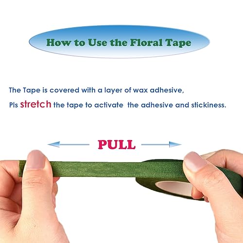 Miniatura 3 de 4 rollos de cinta floral de 12 pulgada de ancho, 30 yardas de cintas florales para envoltura de tallo de ramo y flores, proyectos de manualidades y