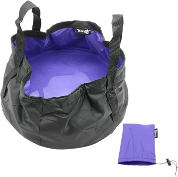 TRENDBOX Foldable Wash Basin Sink Water Bag Portable Mini 8.5L for Footbath Camping Hiking Outdoor Durable Design