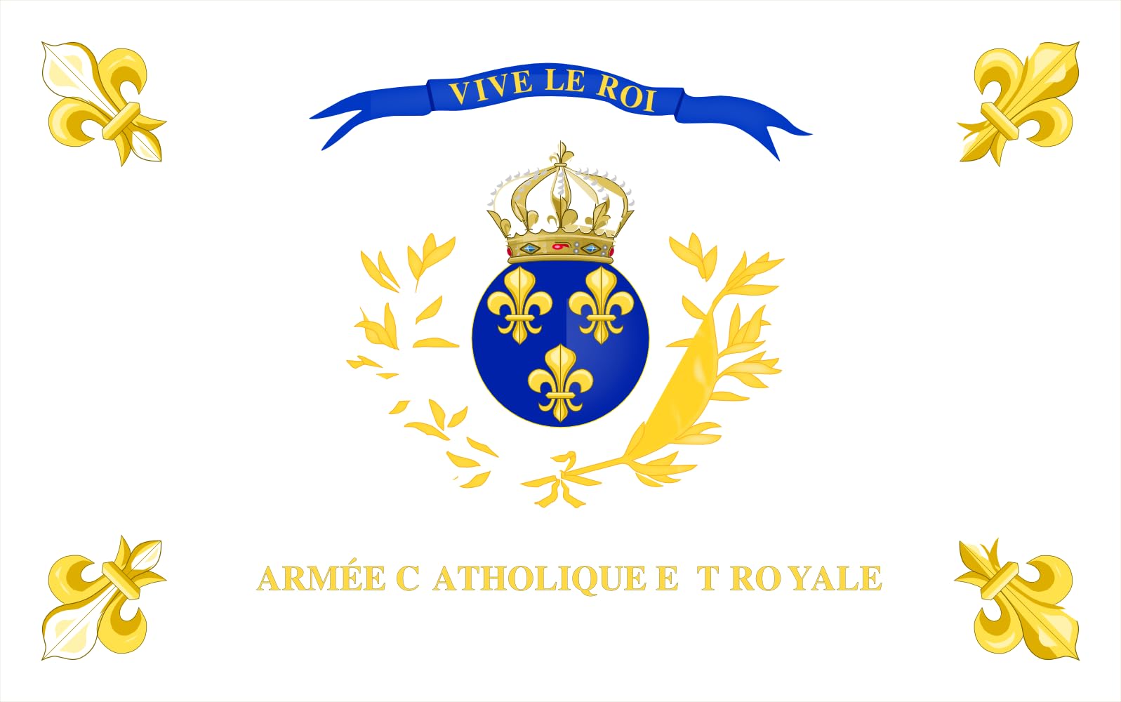 Grand drapeau de l'Armée Catholique pour pavoiser votre maison ou défiler en procession