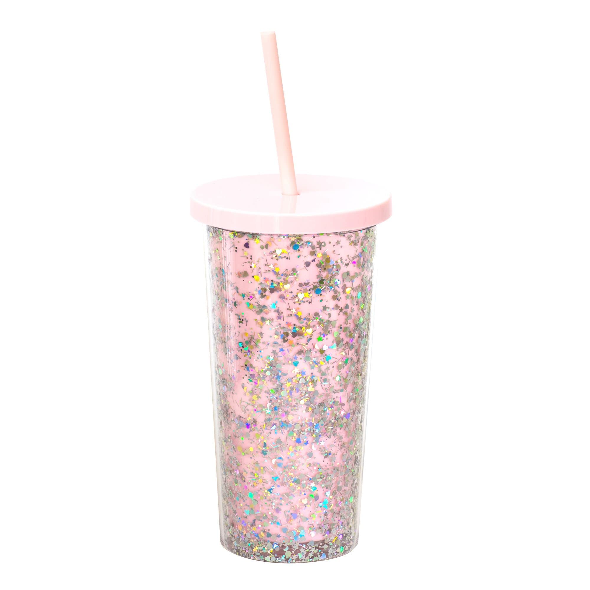 Bicchiere Trasparente Con Coperchio E Cannuccia - 450 Ml, Doppia Parete, Plastica Senza BPA, Ideale Per Viaggi - Foto 5