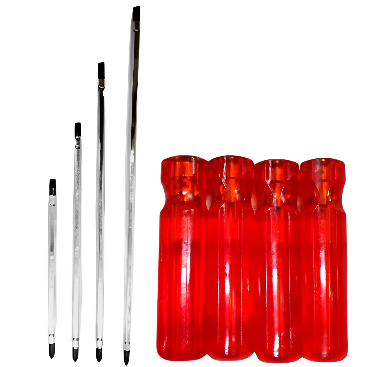 ZIODIC Magnetic Screwdriver Silver Repairing Screwdriver Interchangeable Tool Power Magnetice Pechkas Power Home Tools Multipurpose Magnetic Screwdriver Tool I (Red Screwdriver set of 4,6,8,10 Inch) (B0D9WS89RV) Amazon Price History, Amazon Price Tracker