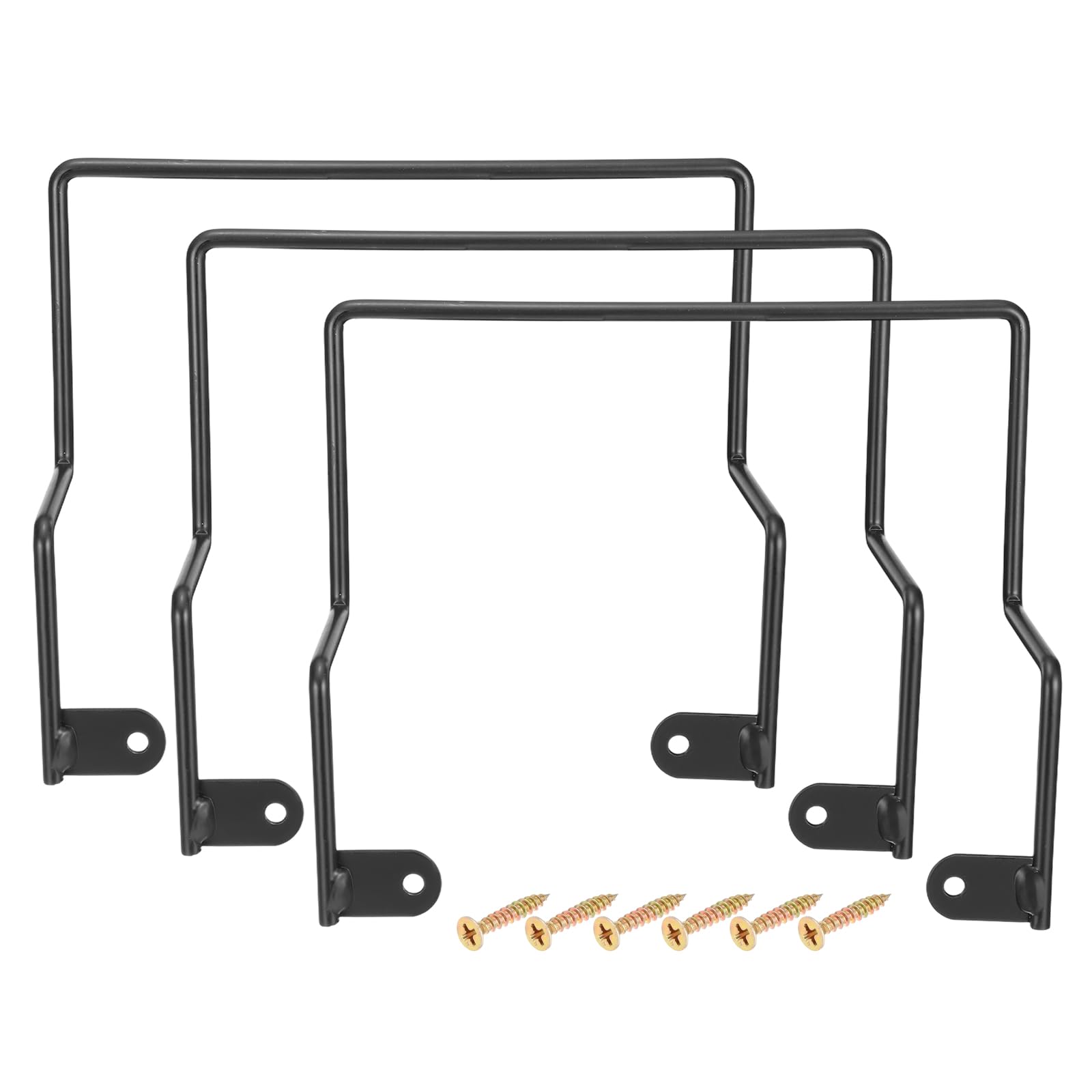 sourcing map 3Pcs Mattress Retainer Bar, 215x86x6mm Mattress Slide Stopper Iron Non-Slip Slide Holders with Screws for Most Bed Frames to Prevent Sliding, Black