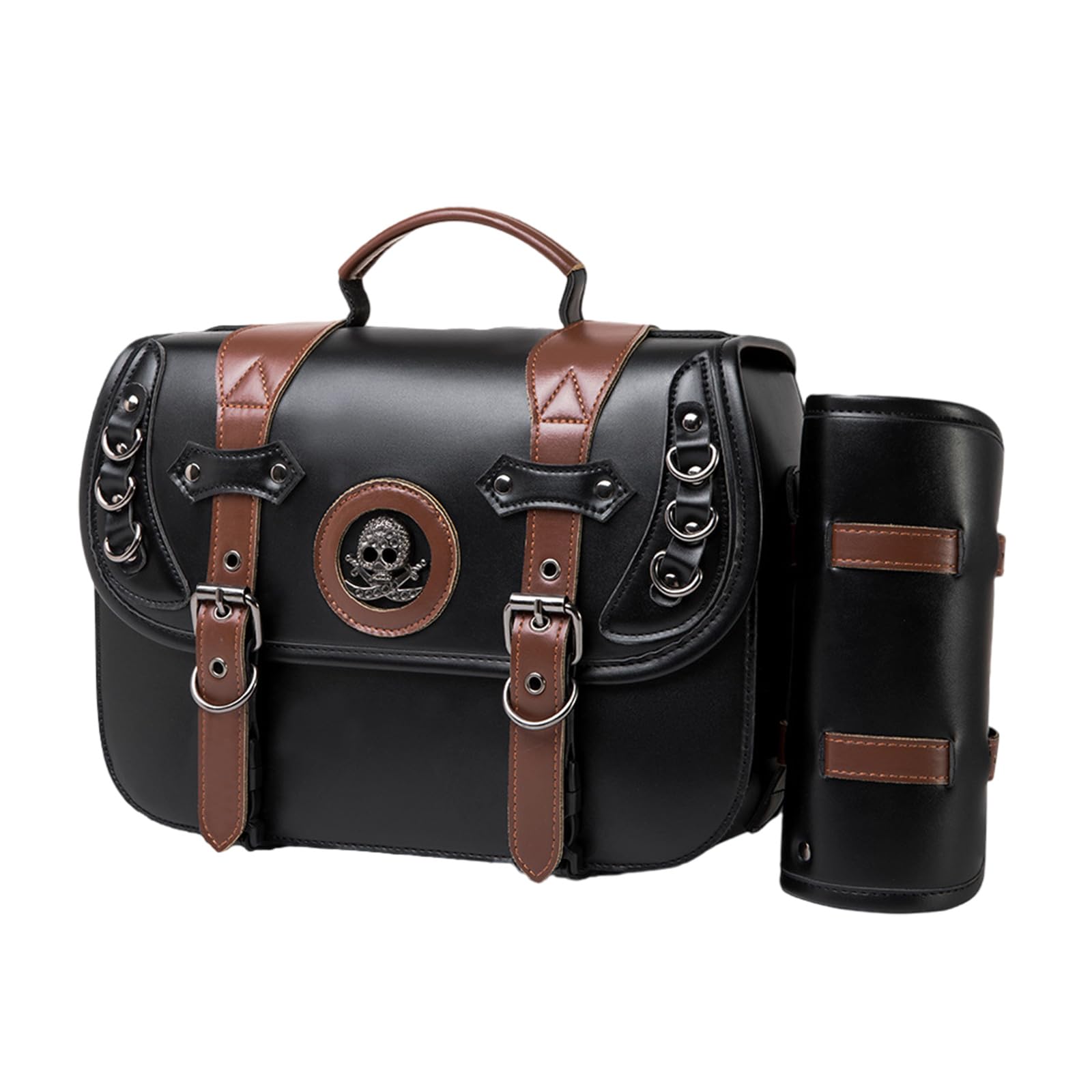 Allgemeine Satteltaschen PU Leder wasserdichte Seitentasche Pendler Motorradtaschen Einfach Zu Verwenden Für Fahrräder PU Leder Satteltaschen