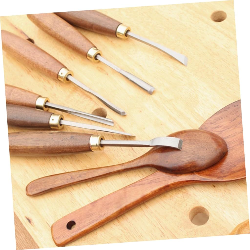 Scalpelli Manico in Noce Set di 6 Legno per Intaglio