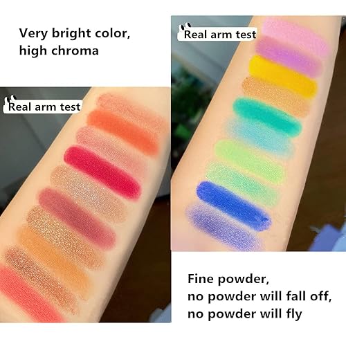 Miniatura 6 de Timipoo Sombra de ojos de doble color paleta de maquillaje de ojos de alto pigmento polvo de sombra de ojos de metal brillante mate sombra de ojos