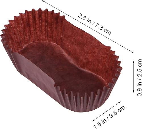 Miniatura 3 de 1000 forros para hornear pan para pan, bandeja de papel ovalada para tartas, tazas para hornear pan: tazas de papel elíptico regulares para hornear