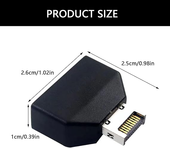 USB Type E 20Pin To USB 19P Chassis Extension Data Transfer For Desktop Motherboards Front USB Type C Adapter For PC