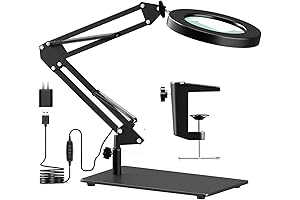 10x Magnifying Glass with Light and Stand