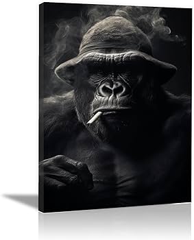 Amazon.co.jp: veces アートパネル インテリア絵画, スマートゴリラは