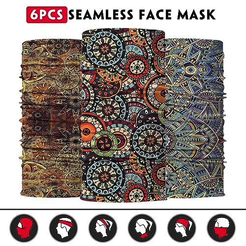Image of Venswell Neck Gaiter Face Mask Men Women,Seamless Bandana Rave Face Cover Scarf Mask,Balaclava,Headband, Head Wrap,Headwear