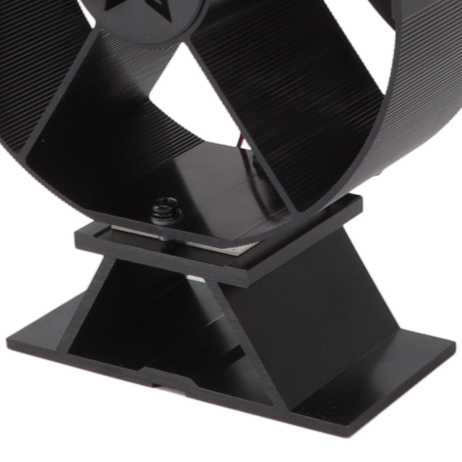 Qcwwy Ofenventilator, Thermoelektrischer Kaminventilator, 6 Flügel, Geräuscharmer Betrieb for Holzofen Luftzirkulation