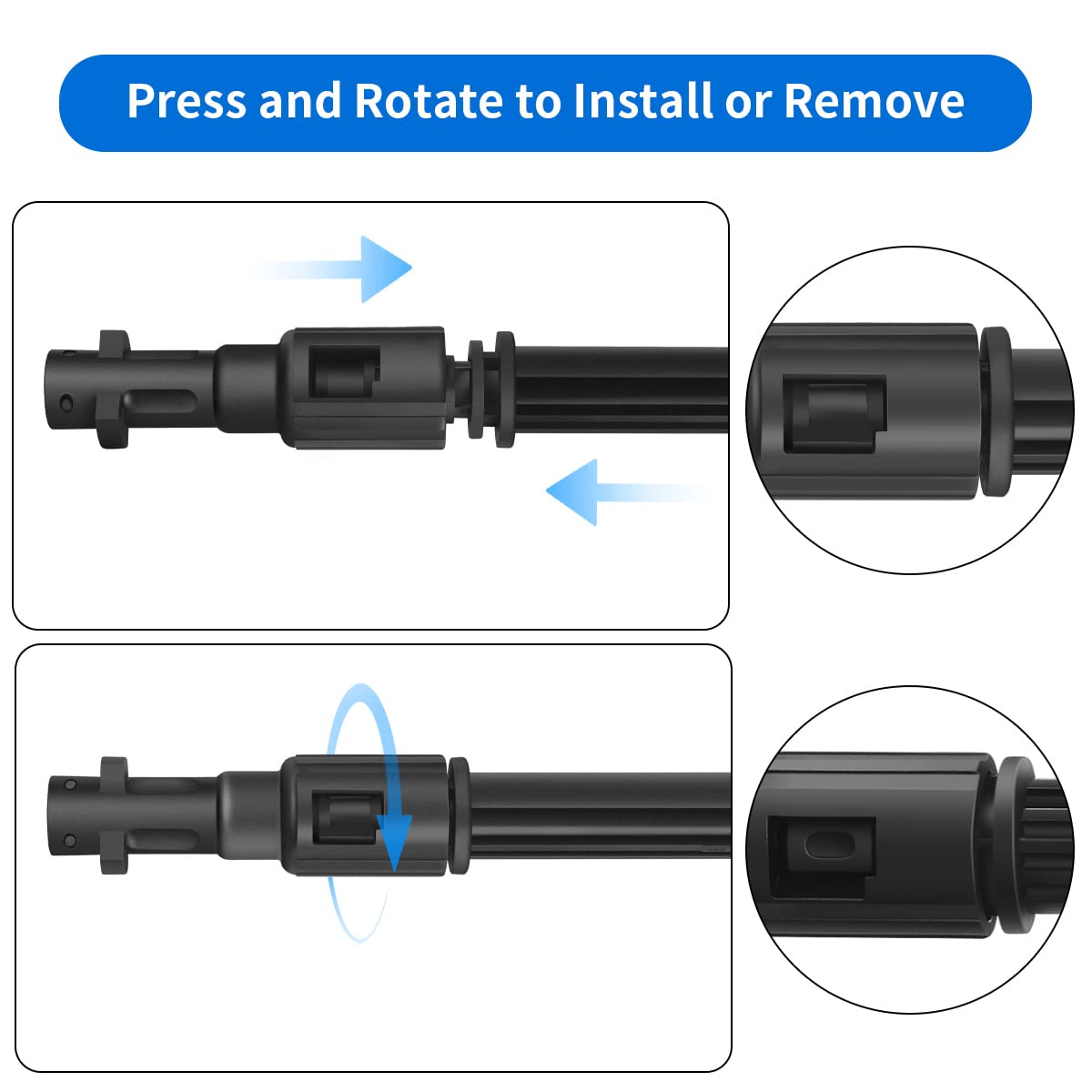 Lance de Pulvérisation Haute Pression pour Kärcher K2 K3 K4 K5 K6 K7, Blaster Buse de Nettoyage Accessoire