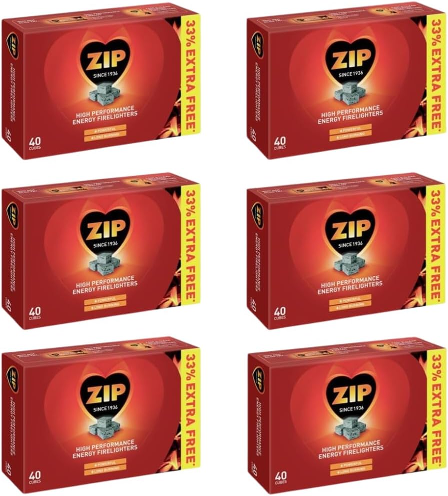 240 Zip High Performance Energy Firelighters Stove Wood burner Logs Fire Logs