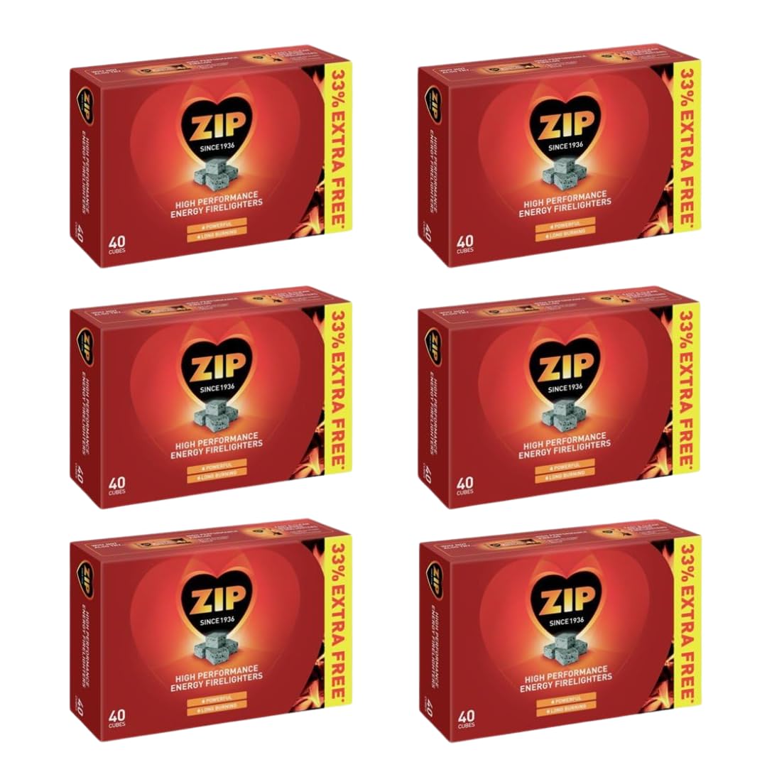 240 Zip High Performance Energy Firelighters Stove Wood burner Logs Fire Logs
