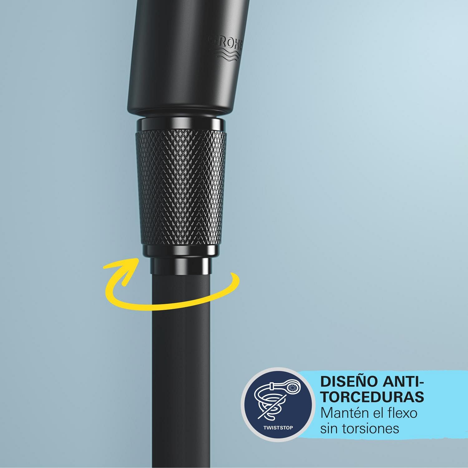 GROHE Vitalio Comfort 250 Quickfix, Sistema de ducha con termostato incorporado 2 chorros (Rain, Jet), Negro Mate 266962431