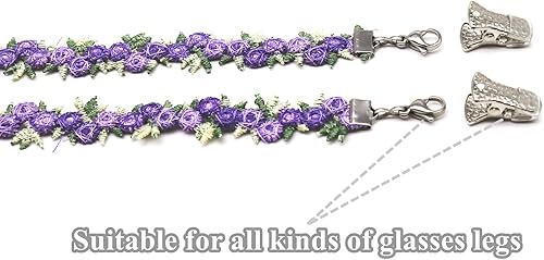 Miniatura 2 de Correa para gafas de ojos, cadena alrededor del cuello para mujer, cordón de algodón bordado, gafas de sol, cadena para gafas, cordón