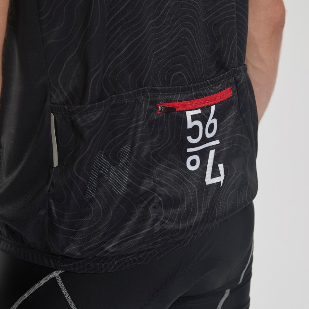 RENNER XXL North 56°4 Svensgar Herren Fahrradtrikot | Große Größen 4XL-8XL | Atmungsaktiv | Schnelltrocknend | Dunkelgrau | Radtrikot Übergrößen
