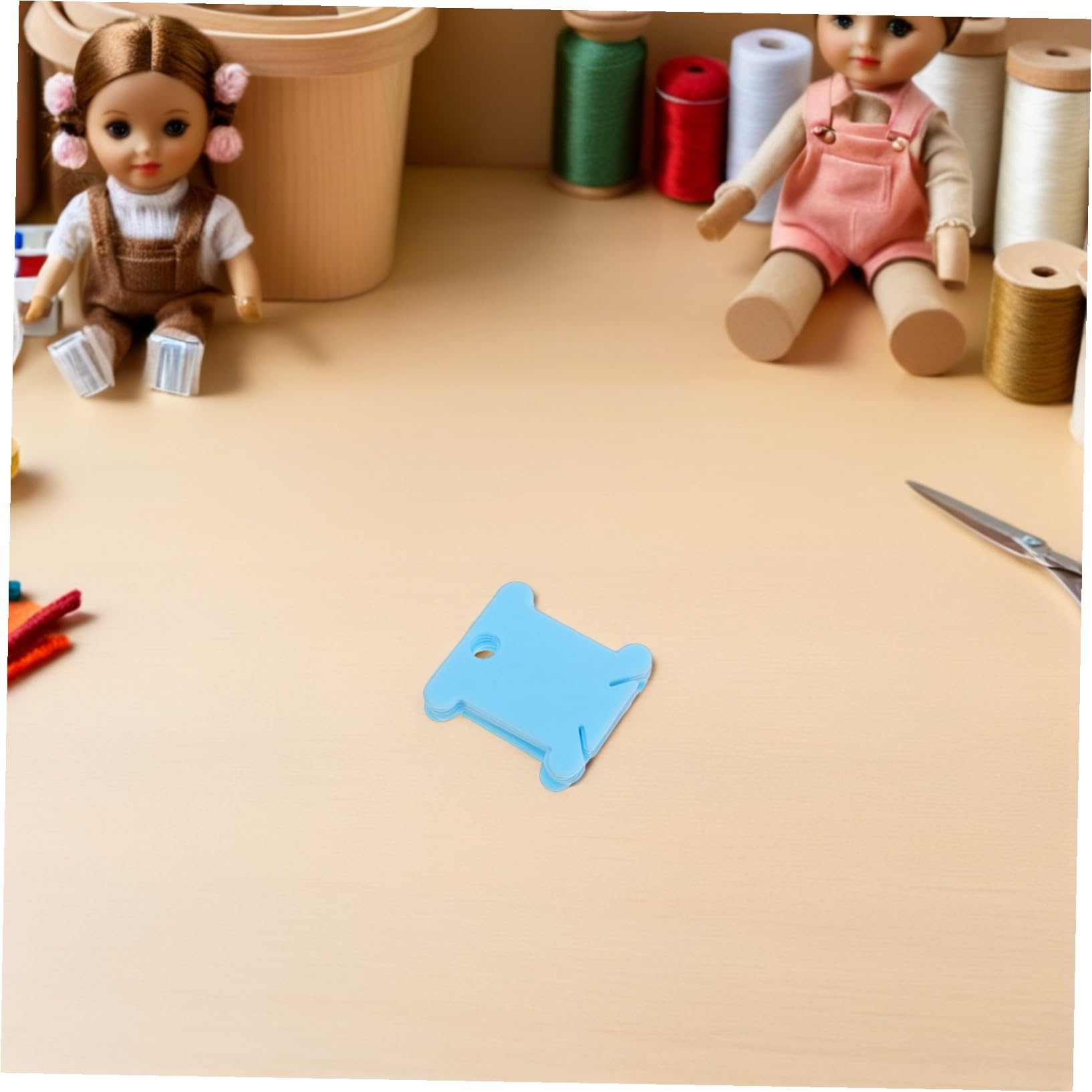 500 Stück Stickgarn Wickelbrett aus Transparentem Kunststoff Stickgarn Organizer mit Fadenlöchern und Spulenschlitzen Garnrollenhalter für Kreuzstich DIY Nähzubehör