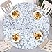 laamei Mantel de Hule Lavable Cubierta de Mesa Redonda Debajo del Mantel Moderno Mantel Encerado Impermeable Antirrayas(Gris,90-110cm)