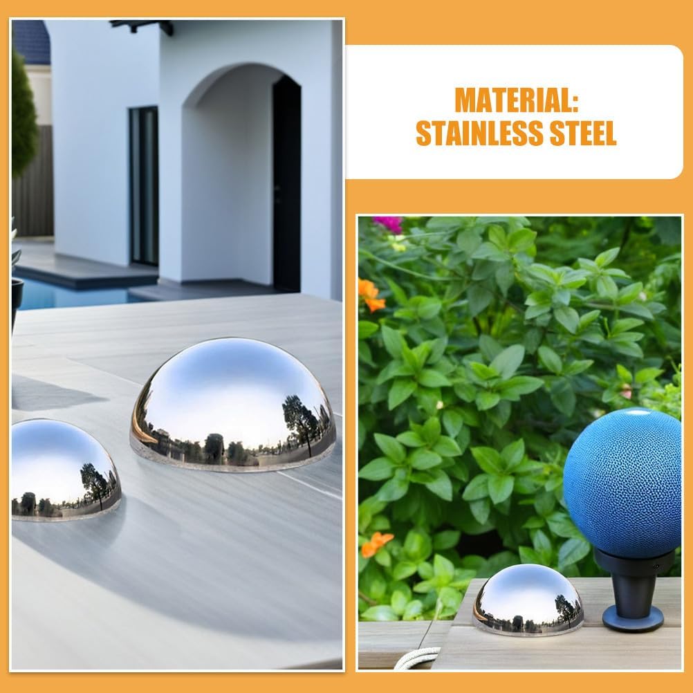 LIOOBO 7pcs Garden Gazing Balls: Stainless Steel Mirror Globe Ornaments - Outdoors Mirror Balls for Lawn/Patio/Outdoor Decoration - Modern Gazing Globes