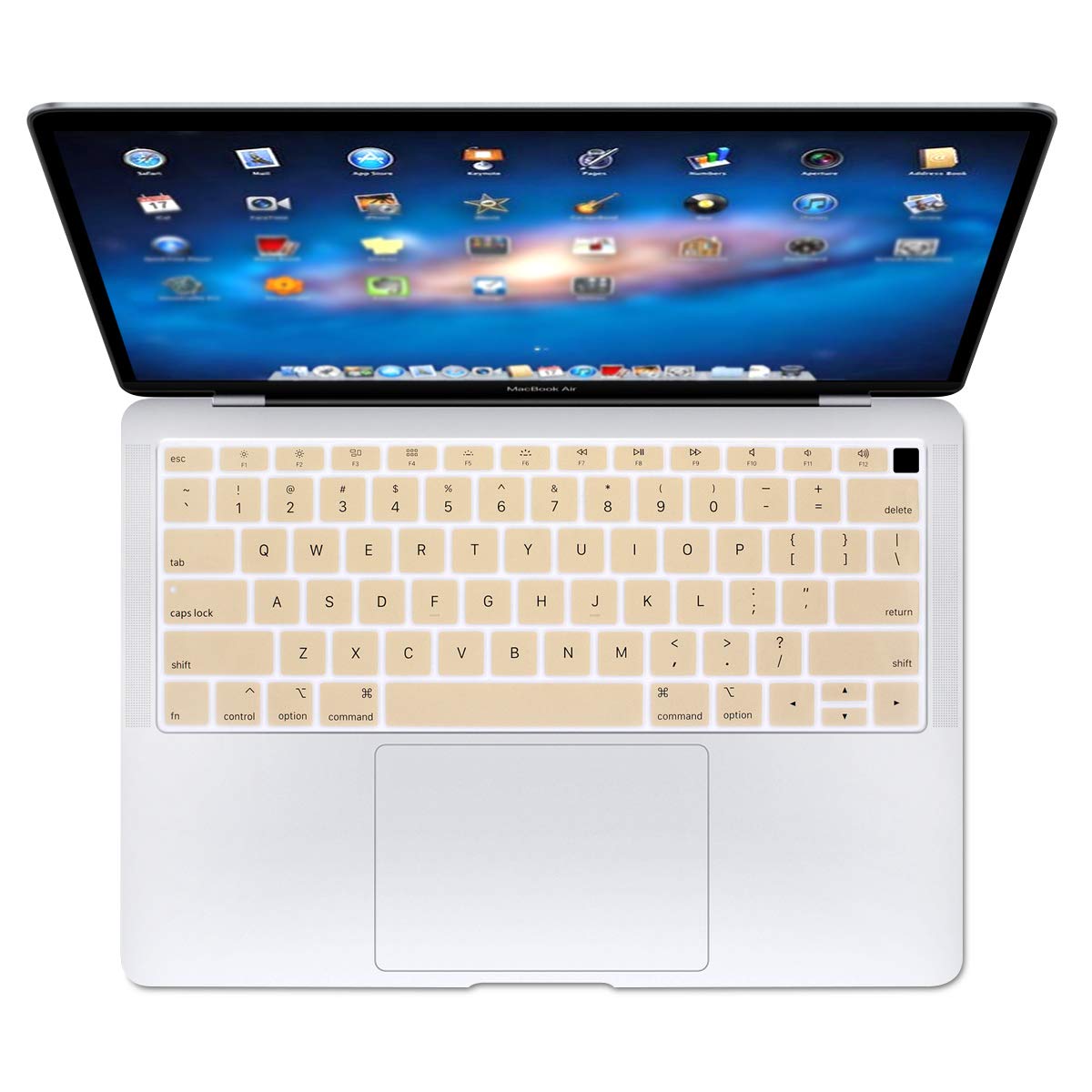 Se7enline Compatible with Macbook Keyboard Cover Skin for Mac Neo & Air 13/15 & Pro 14/16 inch (M5 M4 M3 M2 M1 A18 Pro) 2026/2025/2024/2023/2022/2021 Silicone Waterproof Dustproof EU Layout,Black — view 27