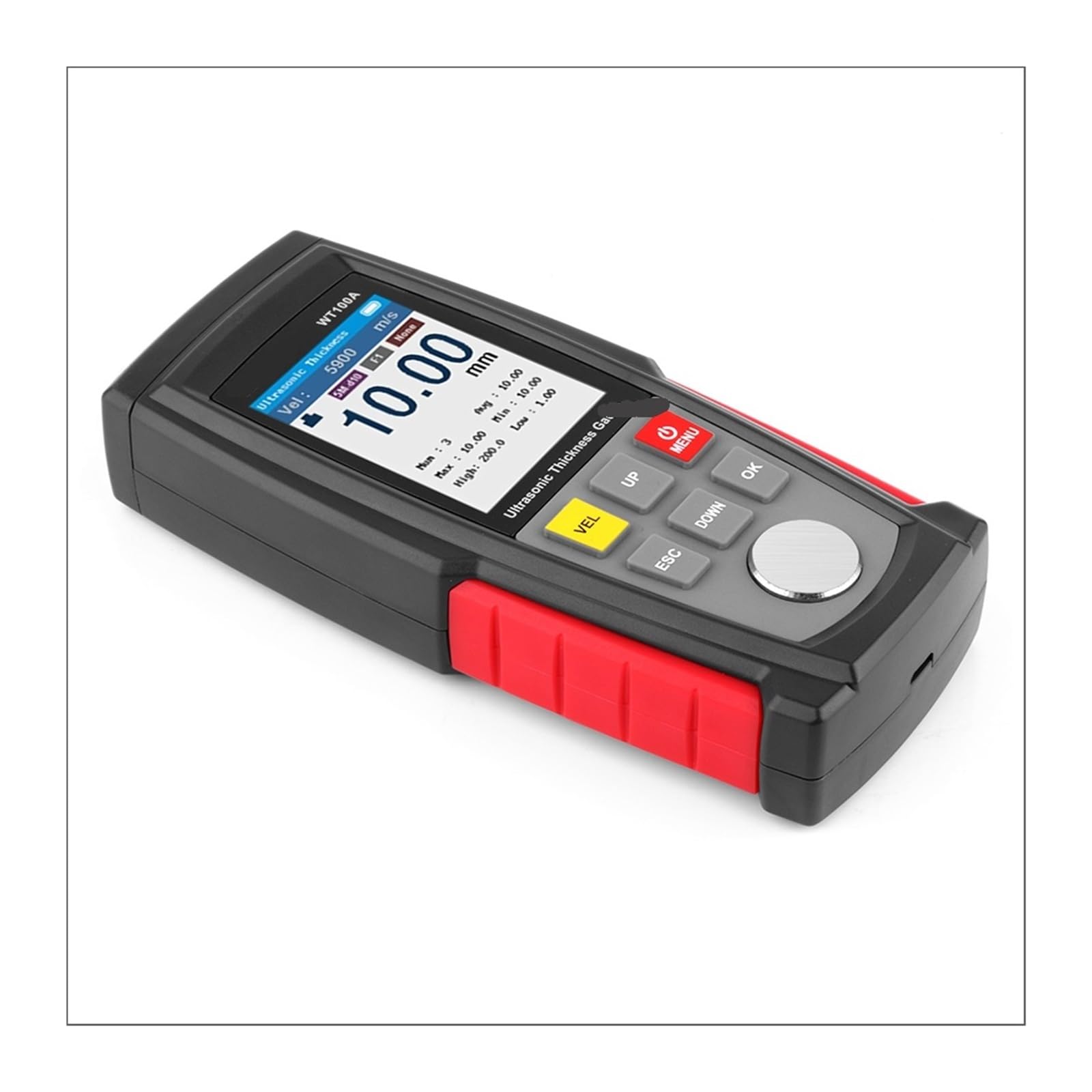 medidor de Espesor de Pintura, Medidor ultrasónico de Espesor Pintura for automóviles, medidor Digital portátil Metales, probador Capa Alta precisión