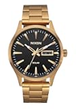 Sentry Solar A1346-100m Water Resistant Stainless Steel Solar Powered Analog Watch (40 mm Watch Face, 20-18 mm Custom Tapered Stainless Steel Band)