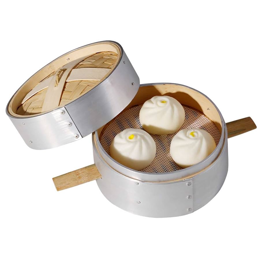 Amazon | 蒸籠 竹セイロ アルミエッジング せいろ蒸し器 竹 食卓
