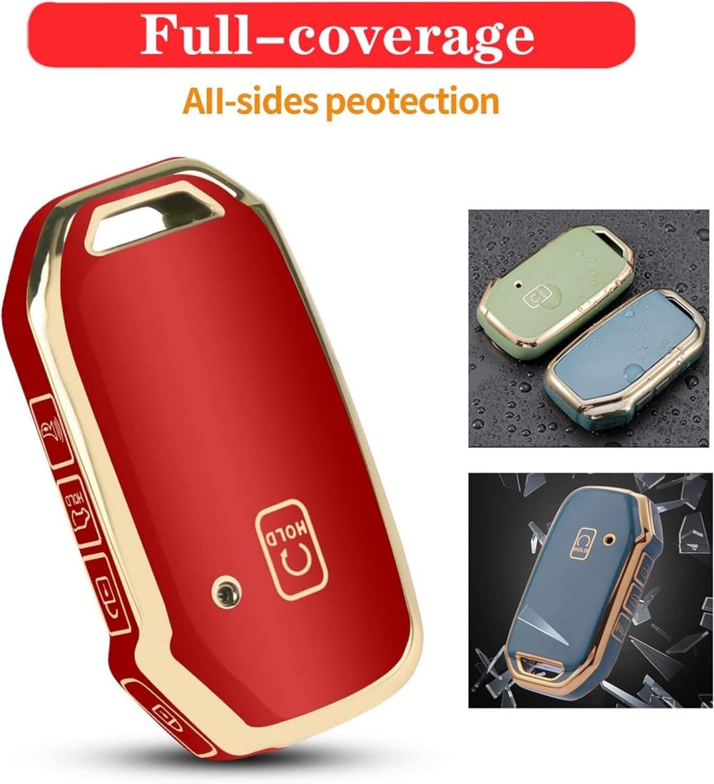 Ontto Coque De Clé à Distance Intelligente Avec Porte-clés En Métal Et