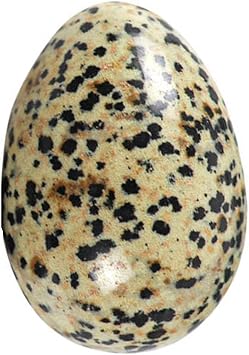 Undrilled Yoni Egg Natural Speckled Jade Stone Egg Women Kegel Exerciser Jade Massager Kegel Eggs,45x30MM