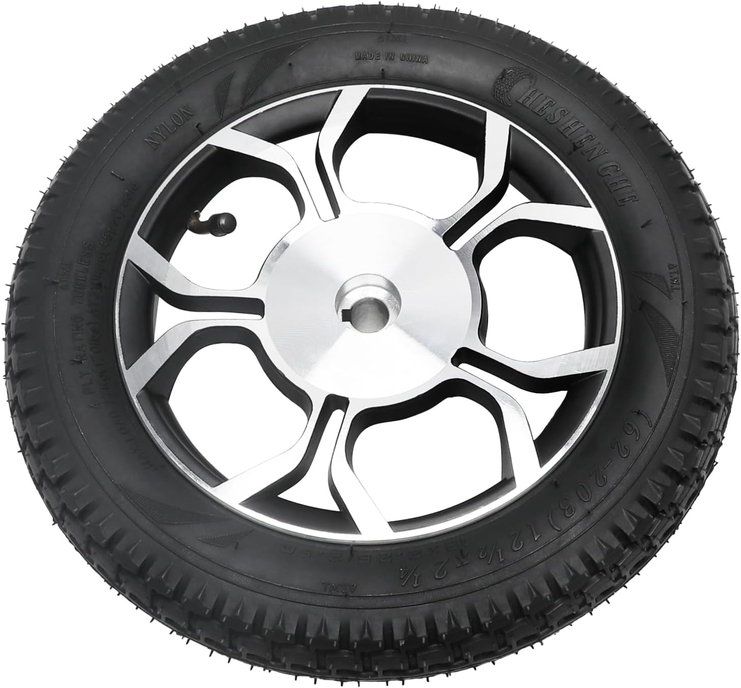 12 Ruedas Traseras De Repuesto para Sillas De Ruedas: Neumático Macizo para Sillas De Transporte, Scooters De Movilidad Y Andadores, Eje De 17 Mm, Kit De Buje Neumático Duradero (1 Unidad).