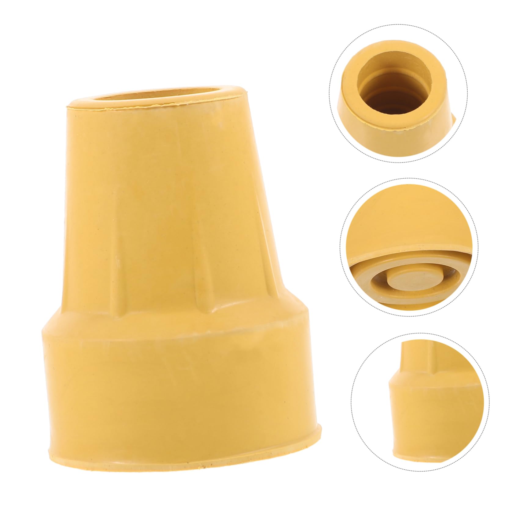 Muletas Cubiertas De Punta De Poste Engrosadas Cauchos Gorras De Bastón Almohadilla De Muleta Antideslizante Puntas De Bastón De Goma Yellow 4 Piezas X 4