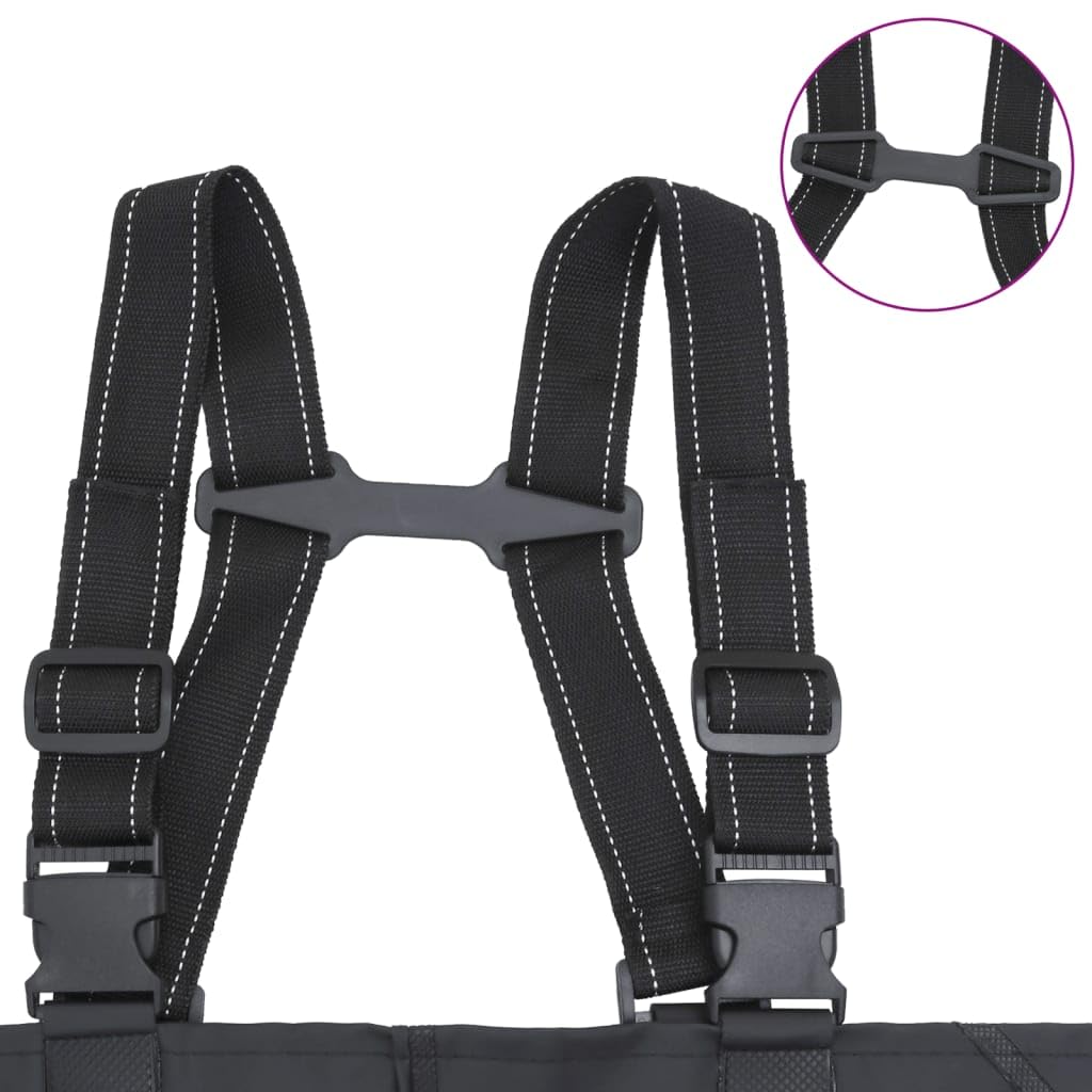 Tomostar Pêche Waders Cuissardes, Cuissardes Pantalon de Pêche avec Bottes et Ceinture Noir Taille 41