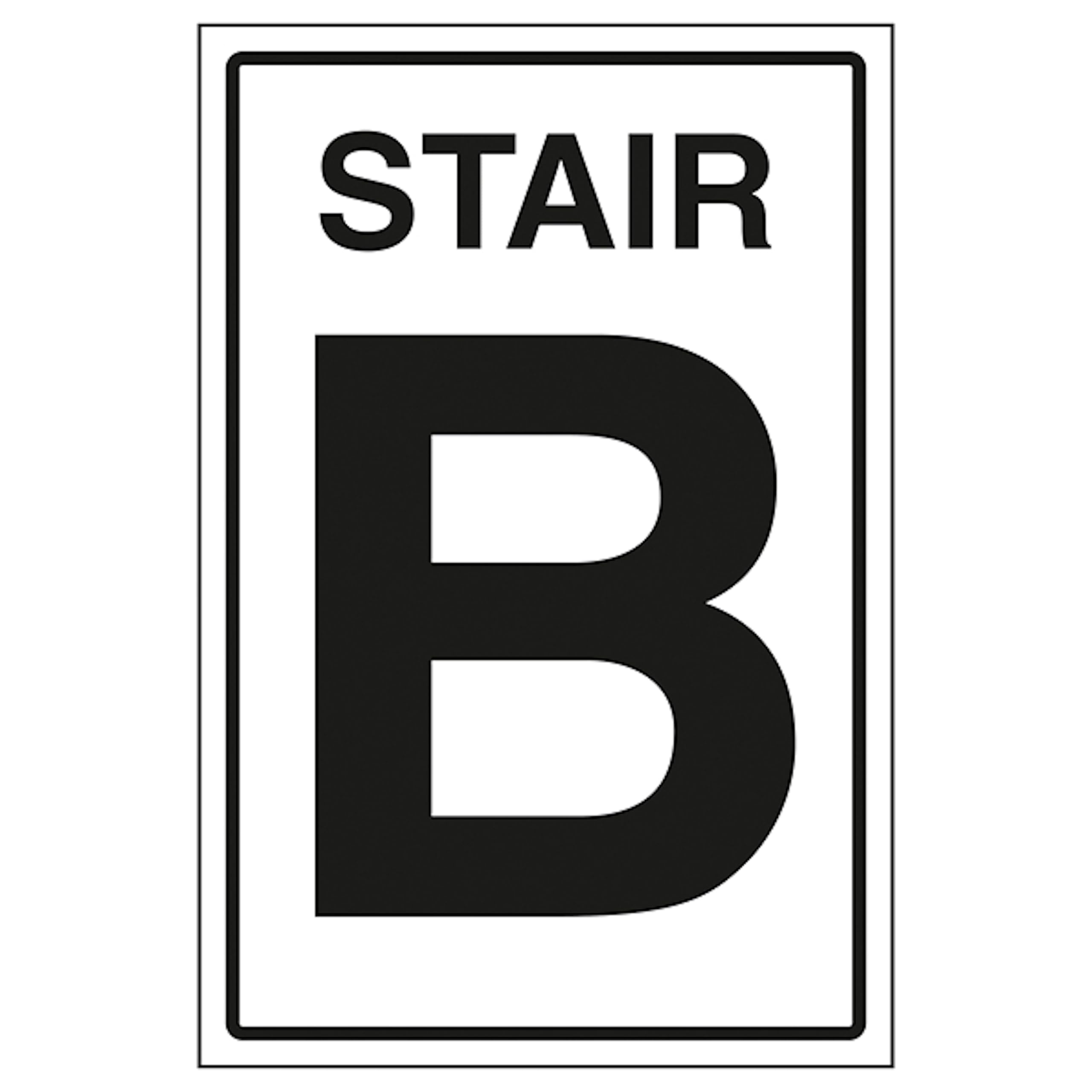 V Safety Stair B 150 x 200mm - 1mm Rigid Plastic Safety Sign