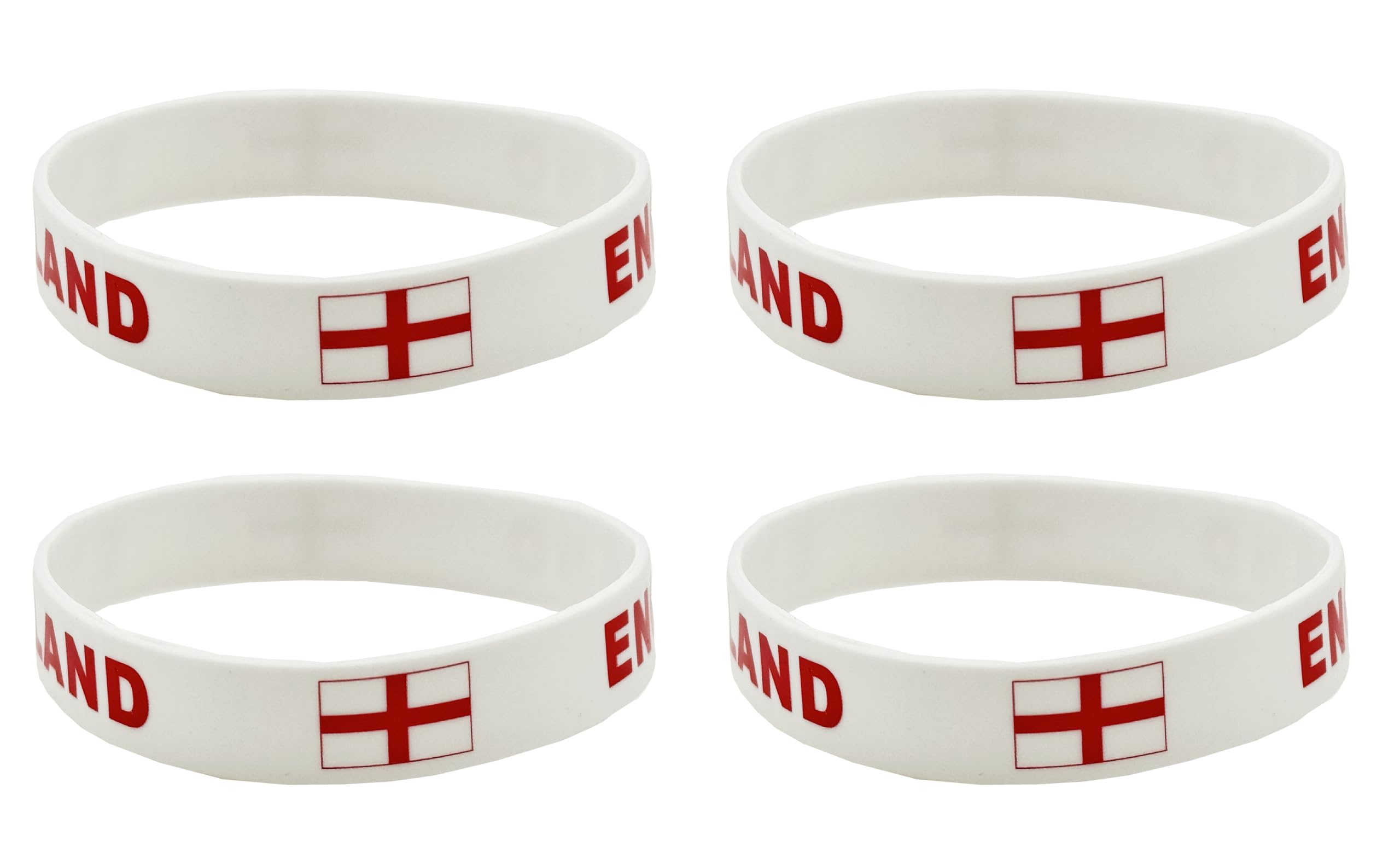 LLBFHH 4 Pcs Country Flag Rubber Bracelets, National Flag Silicone Bracelet, Rubber Wristbands Patriotic Decorations Gift