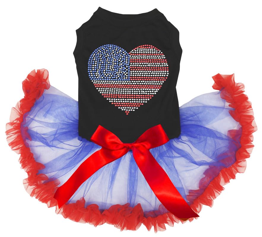 Robe pour chien XXL vêtement strass noir bleu rouge motif cœur