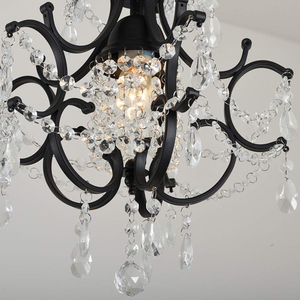 LEOSHI Lámpara de araña Moderna con Brillo de Cristal, lámpara de Metal, lámpara de Techo Colgante de Cristal para Estudio de Dormitorio Made in China