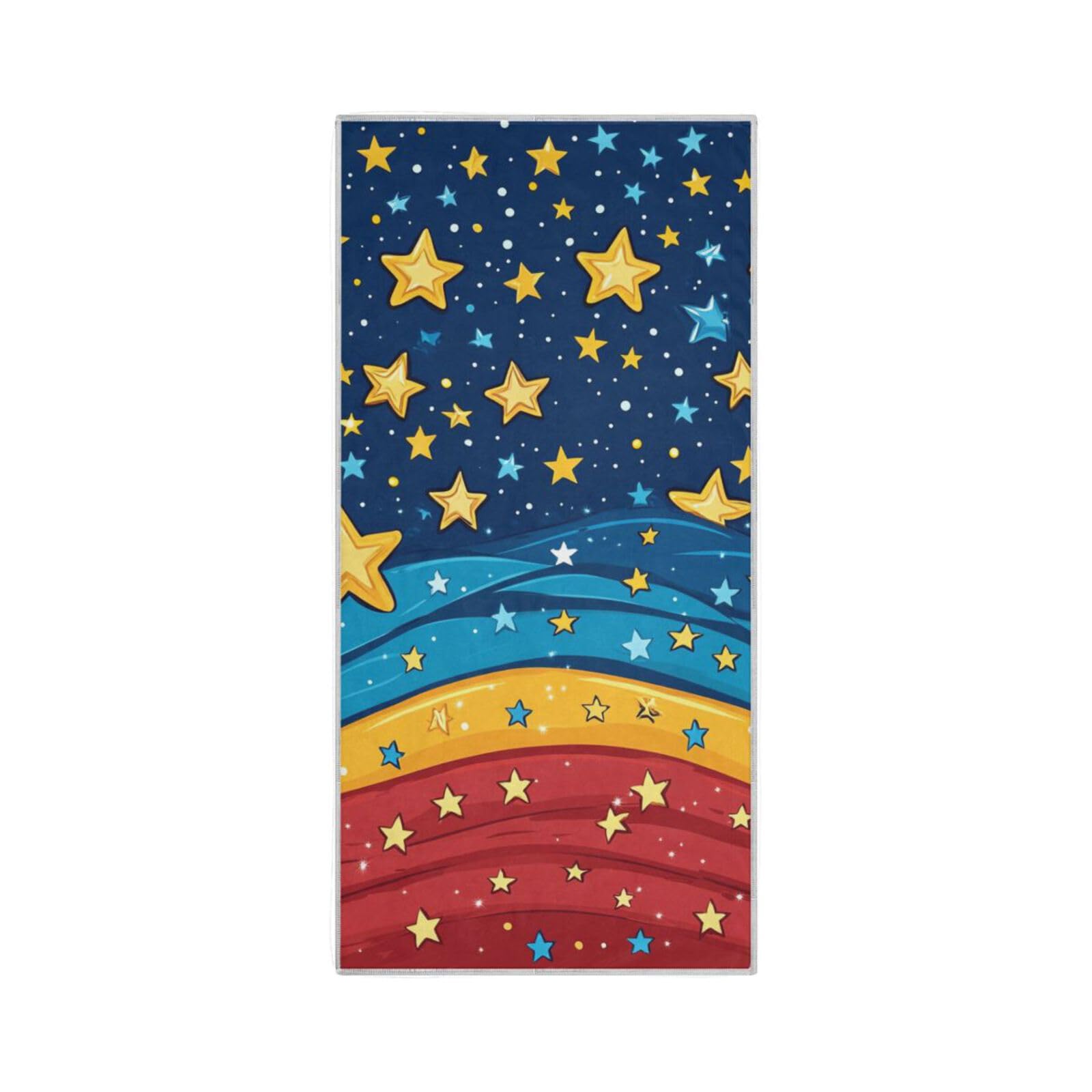 Yoogain Star 4th of July Independence Day Microfiber Towels Big Quick Dry Towel Hand washcloths for Body Gym Clothes wash Towel Sports 30