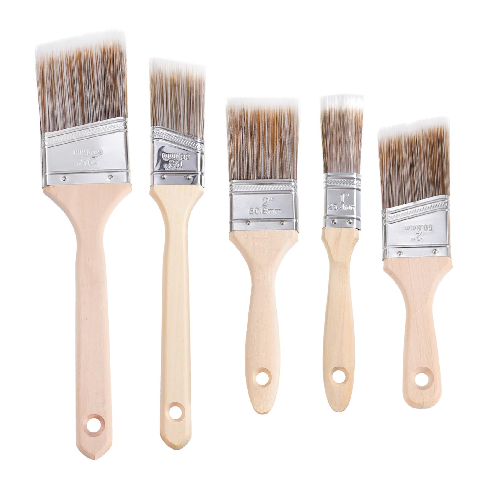 Set de 5 Pinceles de Pintura para Óleo, Barniz y Acuarela