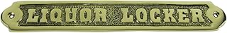 Solid Brass Ship's Plaque - Liquor Locker