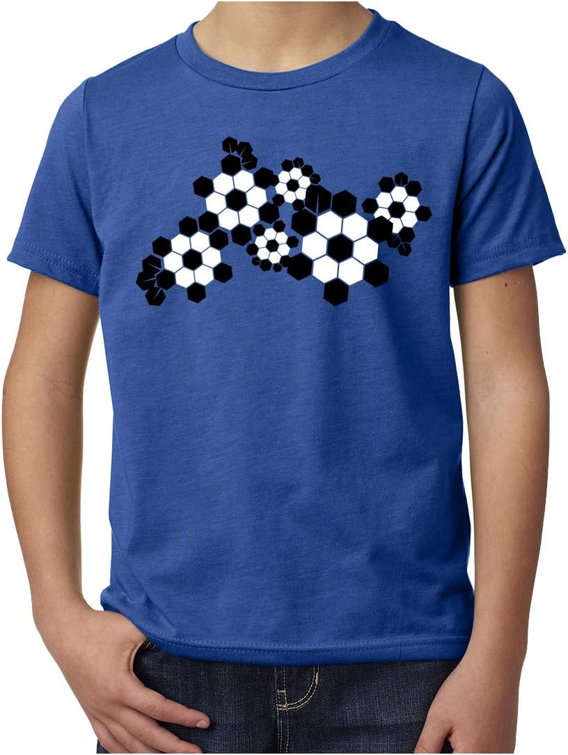 Floral Soccer Ball T-Shirts Kid's Sports T-Shirts, Youth Soccer Shirts