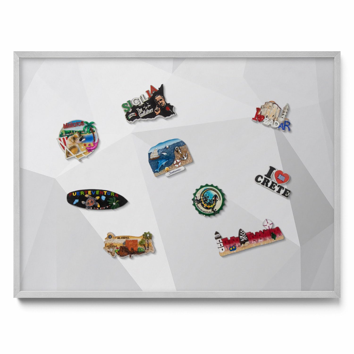 Tulup Tablero Magnético 80x60 cm Marco Plástico Con Placa Metálica – Pizarra Magnética Para Oficina, Cocina O Escuela – Panel De Notas Y Organización De Pared