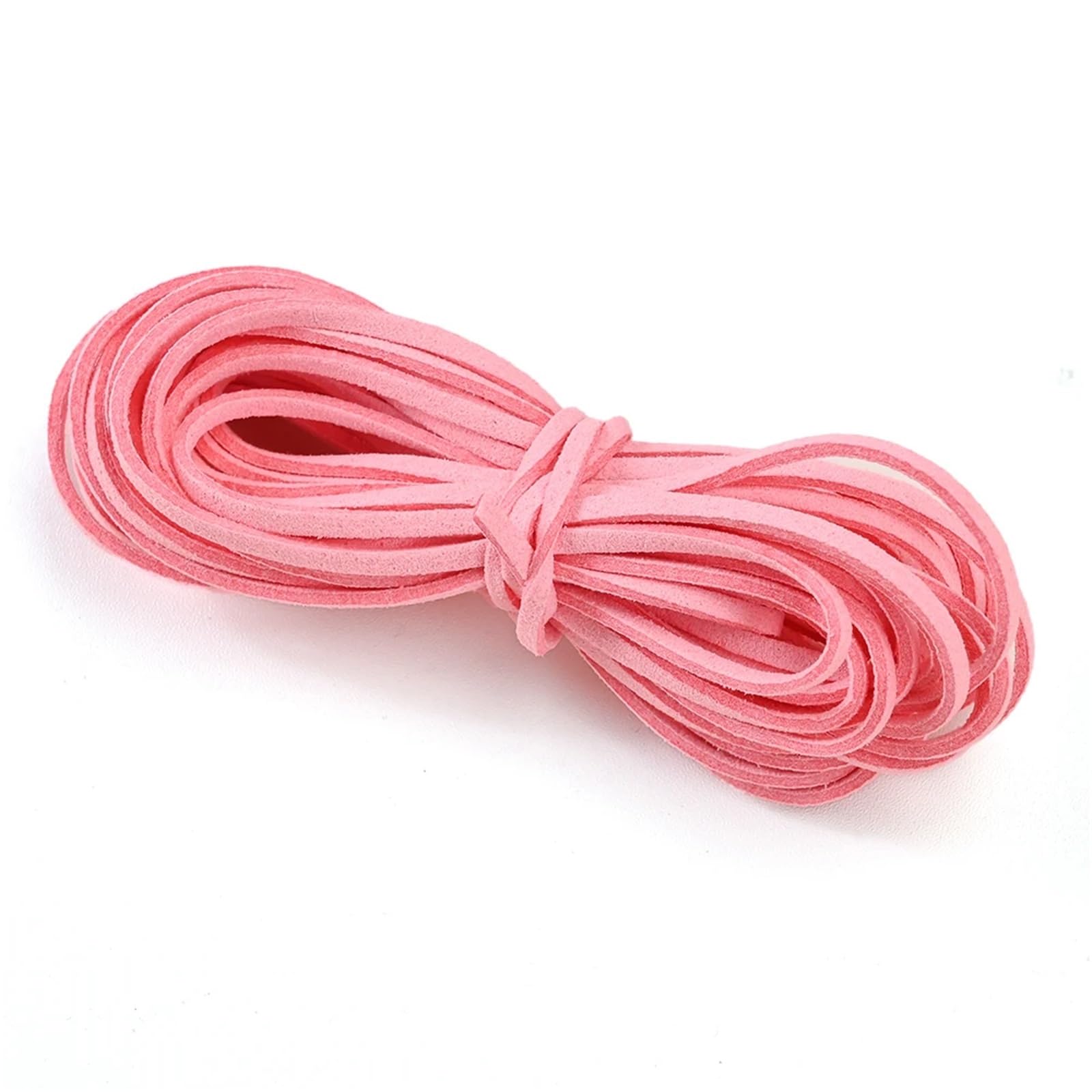 Cordón de cuero de gamuza sintética, 10 Uds., 10 yardas/lote, 2,5mm, cordón de gamuza sintética, cuerda de cuero, hilo hecho a mano(Pink)