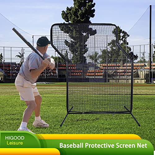 Higood Baseball Protective Screen,7X5Ft Z Screen Baseball Pitching Screen,Baseball Softball Pitching Screen For Field,Portable Screen Baseball,Softball Pitching Safety Screen With Steel Frame #TOP4