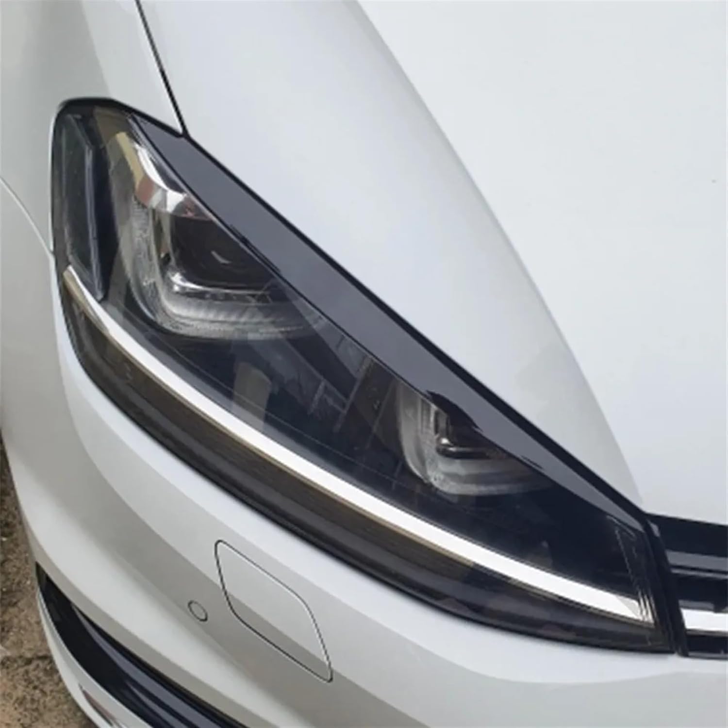 YETFDGH Headlight Eyebrows for VW Golf 7 MK7 GTI,Car Headlight Eyebrow Cover Trim Head Light Lamp Sticker Eyelids Trim Cover（1 pair）