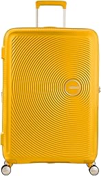American Tourister Soundbox - Spinner S Expandible Maleta de Cabina, 55 cm, 35.5/41 L, Amarillo (Golden Yellow)