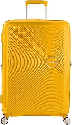 American Tourister Soundbox - Spinner S Expandible Maleta de Cabina, 55 cm, 35.5/41 L, Amarillo (Golden Yellow)